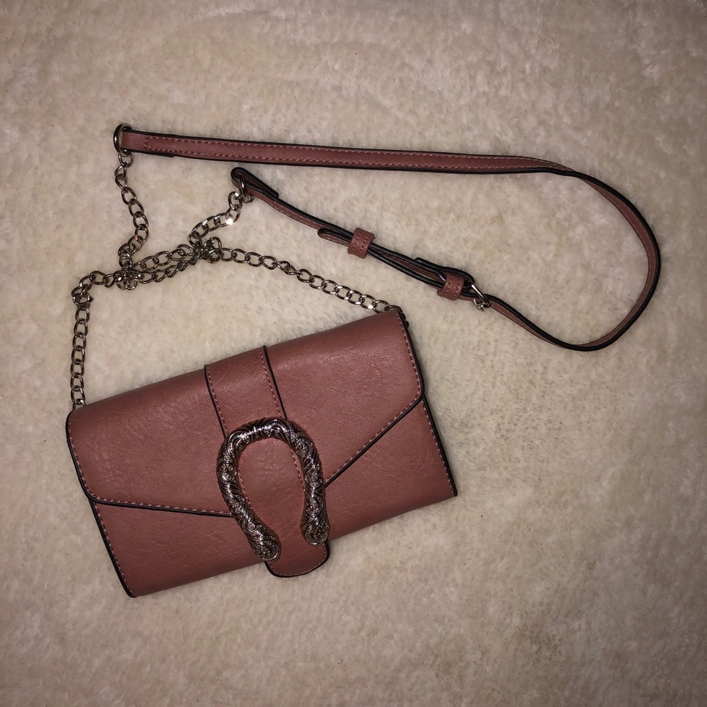 Blush pink crossbody purse